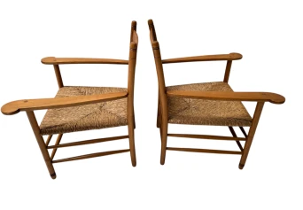 Two Art Nouveau Brabant Club Chairs or Easy Chairs by Willem Penaat, 1900s
